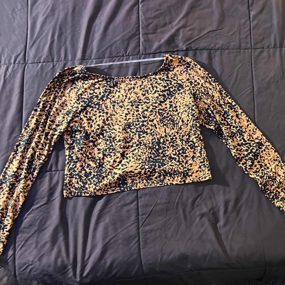 Stylish Leopard Print Long Sleeve Top